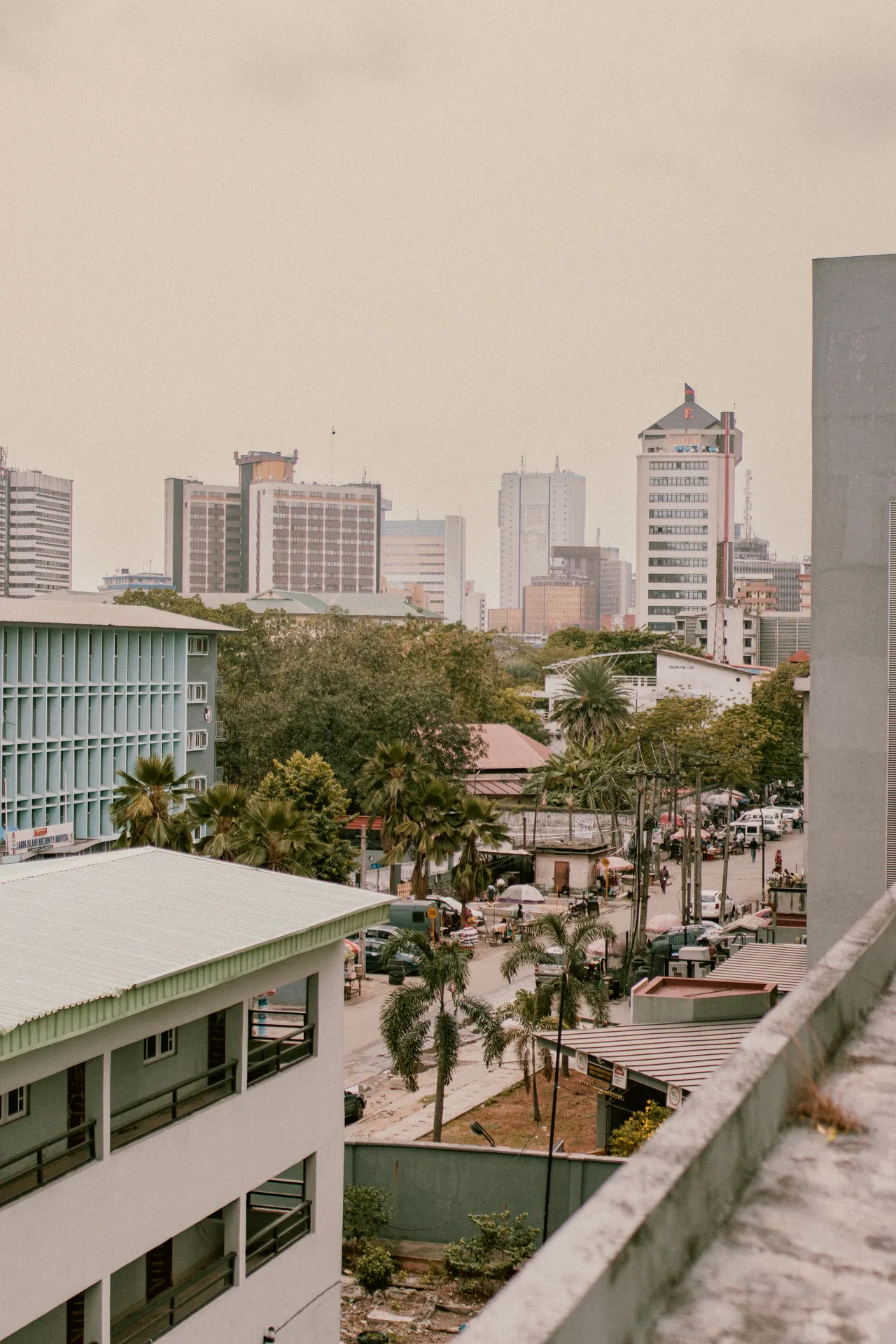 An aerial view of the city of Lagos, Nigeria